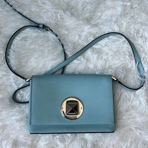 Small light blue Kate spade turn lock cross body